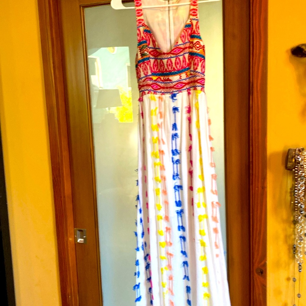 En Crème open back maxi dress